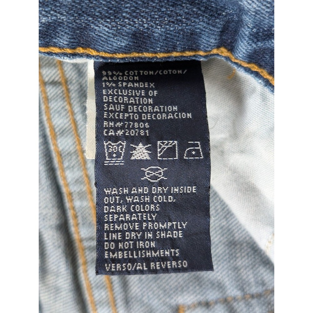 Vintage Tommy Hilfiger Capri Jeans Juniors 9 Blue Studded Low Rise Distressed - Picture 8 of 12